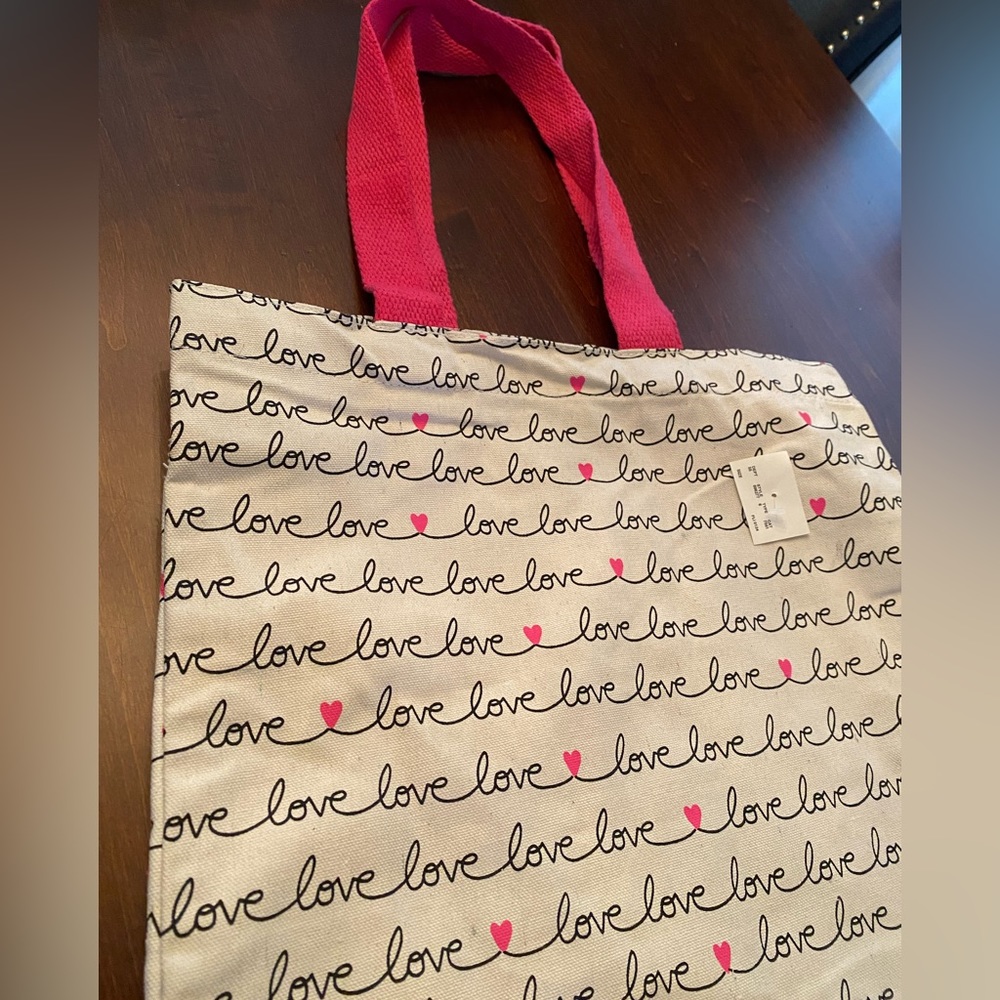 NWT! Beautiful market tote in cotton canvas 🩷